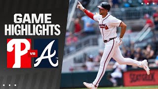 Phillies vs Braves Game Highlights 7724  MLB Highlights [upl. by Lydell]