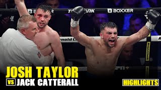 Josh Taylor vs Jack Catterall 1  CONTROVERSY REIGNS • fight highlights [upl. by Adgam219]