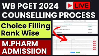 WBPGET MAKAUT COUNSELING 2024  CHOICE FILLING PROCESS RANK WISE  FULL DETAILS [upl. by Ecirad918]