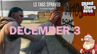 LS TAGS LOCATIONS DECEMBER 3 IN GTA ONLINE [upl. by Lowney]