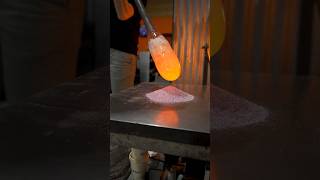 Adding colour to Glass glassblowing glass arr colour satisfying shorts [upl. by Jerrine]