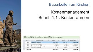 Kostenmanagement  11 Kostenrahmen eines Bauprojektes  Kirchen  Baukosten  Projektmanagement [upl. by Nageem]