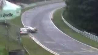 24h Rennen 2004  Crash zwischen Honda NSX und Audi [upl. by Hazen]