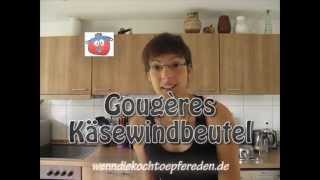 Gougères oder Käsewindbeutel  Rezept [upl. by Kermie]