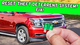 How To Reset Anti Theft Deterrent System Chevrolet Tahoe Chevy Suburban 2014 2015 2016 2017 2018 201 [upl. by Sheilah915]