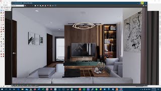 Interior Rendering Settings in Sketchup 2019 amp Vray Next Tutorial 23  Full Lighting amp Render Setup [upl. by Ahserak]