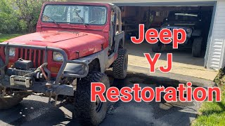 Restoring a 1995 Jeep Wrangler YJ introduction video [upl. by Elbertine]