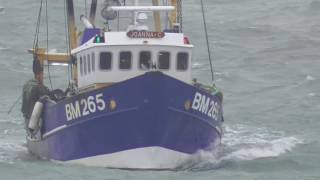 BM265 JoannaC returning to Brixham harbour 03122016 [upl. by Nollahs]