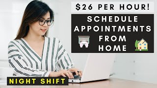 26 PER HOUR SCHEDULE APPOINTMENTS FROM HOME  REMOTE WORK FROM HOME JOBS 2024 [upl. by Mesics]