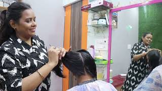 Hair ki length medium hone ke साथसाथ kafi silky hair quality Ho to aise mein kaise karen steps cut [upl. by Inva]