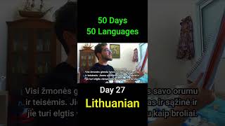 Lithuanian  50 Days 50 Languages Day 27 [upl. by Schapira]