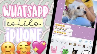 Nuevo WhatsApp Estilo IPhone en Android 2022⭐️🌈 [upl. by Bilbe]