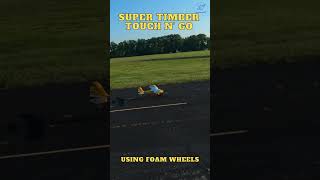 Eflite Super Timber 17m touch and go using foam wheels [upl. by Trixi]