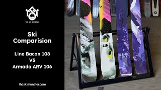 Ski Comparison Line Bacon 108 vs Armada ARV 106 [upl. by Ninon]