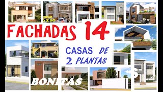 💡 14 FACHADAS BONITAS PARA CASAS DE DOS PISOS  ideas para fachadas [upl. by Neal]