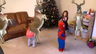 Dancing Christmas Reindeer with Kids [upl. by Oratnek421]