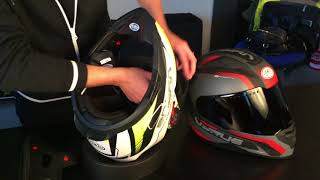 PREMIER HELMETS  VYRUS HELMET  CHANGE VISOR AND INNER LINING [upl. by Sesiom]