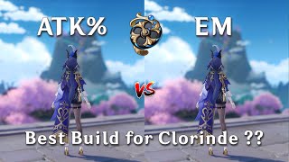 Clorinde ATK  Sands VS Elemental Mastery Sands  Best Build for Clorinde Genshin Impact [upl. by Cohdwell]