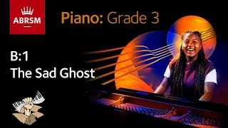 The Sad Ghost  ABRSM Piano Grade 3 2023 amp 2024 B1  Synthesia Piano tutorial [upl. by Gnaoh]