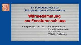 Sanierung Rolladenkasten Wärmedämmung Fensteranschluss [upl. by Alihet]