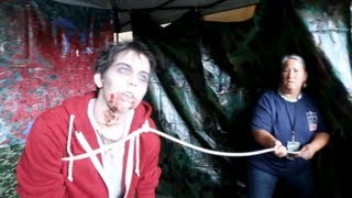 2013 The Walking Dead Escape  Entire Course HD POV Zombie Obstacle Course at ComicCon [upl. by Erhart]