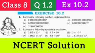 quotClass 8 Maths  Q 12 Ex 102  Chapter 10 Exponents and powersquot [upl. by Esserac557]