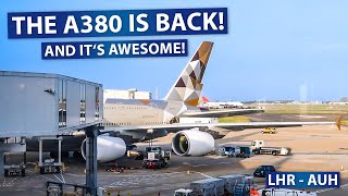 TRIP REPORT  Etihad Airways AWESOME Airbus A380  London  Abu Dhabi  Economy Class [upl. by Sirahs]