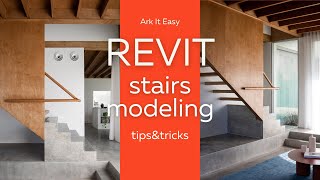 Stairs with Extended Railing in Revit [upl. by Grube541]