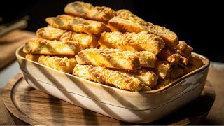 Simple cheese straws recipe made with baking powder turns out very delicious and crispy [upl. by Cartan389]