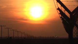 Sunset in BerlinTegel Airport am 06032013 [upl. by Mateya]