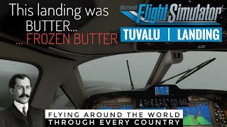 Landing at Funafuti International Airport in Funafuti Tuvalu  Microsoft Flight Simulator 2020 [upl. by Terris]