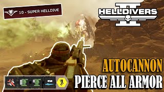 Helldivers 2  AutoCannon OP after Update Super Helldive Difficulty Terminid mission [upl. by Wallraff566]