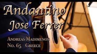 Andantino by Jose Ferrer  Classical Guitar [upl. by Ijat94]