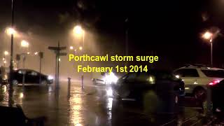 Porthcawl storm surge February 1st 2014 [upl. by Calie680]