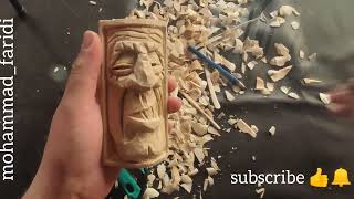 wood spirit and Wood carving for beginners woodcarving woodworking whittling [upl. by Hearn633]