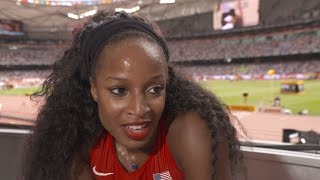 WCH 2015 Beijing  Natasha Hastings USA 400m Heat 2 [upl. by Sherri506]