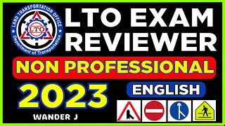 NON PRO ENGLISH LTO EXAM REVIEWER  Non Professional Drivers License W Traffic amp Road Signs [upl. by Heisel777]