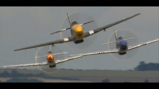 P51 Mustang flypasts  AMAZING SOUND [upl. by Ayet]