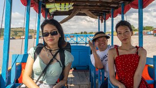 Flooding village Chong Kneas Tonle Sap lake [upl. by Yllut417]