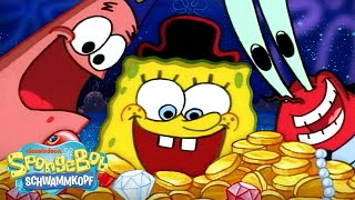 SpongeBobs GRÖSSTE Schatzsuchen  40MinutenCompilation  SpongeBob Schwammkopf [upl. by Dorcea]