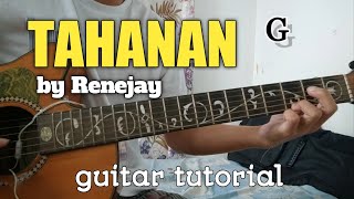 TAHANAN Renejay guitar tutorial plucking and Chords [upl. by Trepur]