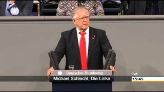 Michael Schlecht DIE LINKE Fusion von KaisersTengelmann mit EDEKA ist kleineres Übel [upl. by Edlihtam365]