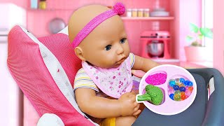 Baby Annabell doll goes shopping at the store Potty training for dolls New toys for the baby doll [upl. by Namrak]