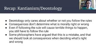 Utilitarianism 1 Deontology vs Consequentialism [upl. by Yenruogis252]