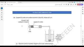 Alcohols and Carboxylic Acid Cambridge IGCSE O level Chemistry Structure 1 Lesson 66 part d [upl. by Cosma715]