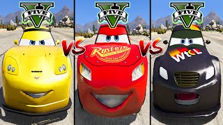 Lightning McQueen vs Jeff Gorvette vs Max Schnellin GTA 5  which is best [upl. by Rheinlander]