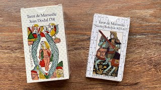 TAROTGRAPHE Jean Dodal amp Nicolas Rolichon Flip Through 🤩 2 New Tarot De Marseilles 🤩 [upl. by Adnahcir]