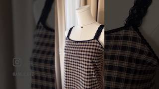 Let’s sew a plaid cami sewing coquette diyfashion diyfashion sewingtutorial pinterest sew [upl. by Otrebla]