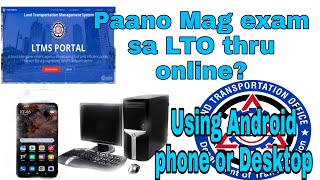 Paano mag exam sa LTO thru online gamit ang LTMS Account Qualification for Renewal Drivers License [upl. by Bobbi763]