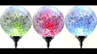 Review Moonrays 91251 Color Changing Solar Glass Ball Fixture 3Pack [upl. by Swigart]